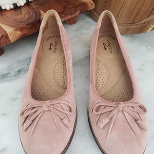 Clarks Pink Suede Shoes